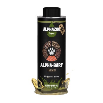 ALPHAZOO Alpha-Barf Futteröl für Hunde und Katzen 250 ml