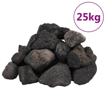 Lavagranulat Schwarz 5-8 cm 25 kg