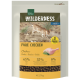 Real Nature WILDERNESS Trockenfutter für erwachsene Katzen, 'Pure Chicken' Aufschrift, Wildkatzenabbildung, 65%/35%/0%, 2,5 kg.