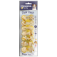 Friandises à mâcher enrobées pour chiens, saveur poulet. L'emballage met en avant la durabilité de la mastication et la texture dure.
