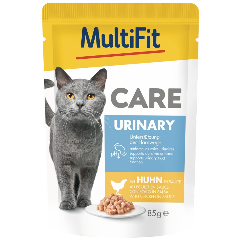 MultiFit Care Urinary natvoer voor volwassen katten kip 48x85 g