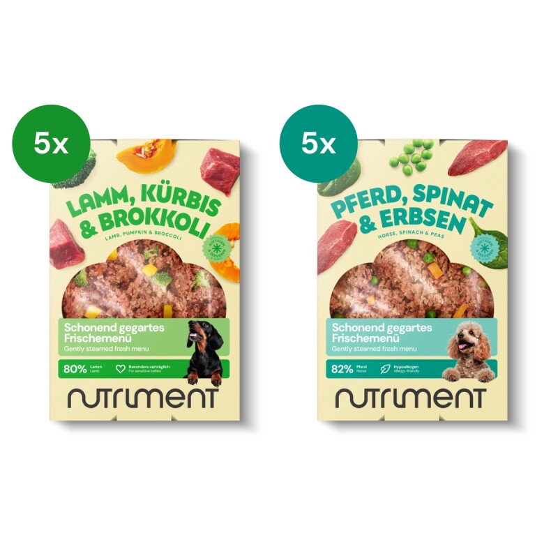 Nutriment Frischemenü Lamm & Pferd Sensitiv Probierpaket 10x400g