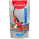 Eine Tüte KI-JA-KO Premium-Koi-Futter mit einem bunten Koi-Fisch auf der Vorderseite, beschriftet mit 'COLOR' und '3mm', mit dem Aquaris-Logo.