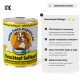 Dose Hundefutter mit Aufschrift 'Fleischtopf Geflügel'; Seitenleiste zeigt '70% Fleisch & Innereien' und 'Made in Germany'.