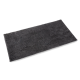 Dunkelgraue, rechteckige Chenille-Mikrofaser-Badematte für Haustiere mit dichtem, strukturiertem Flor vor weißem Hintergrund.