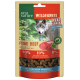 Real Nature Wilderness Pure Beef dog snack package, featuring a wolf and text: 90% beef, 10% fruits/vegetables, 0% grains.