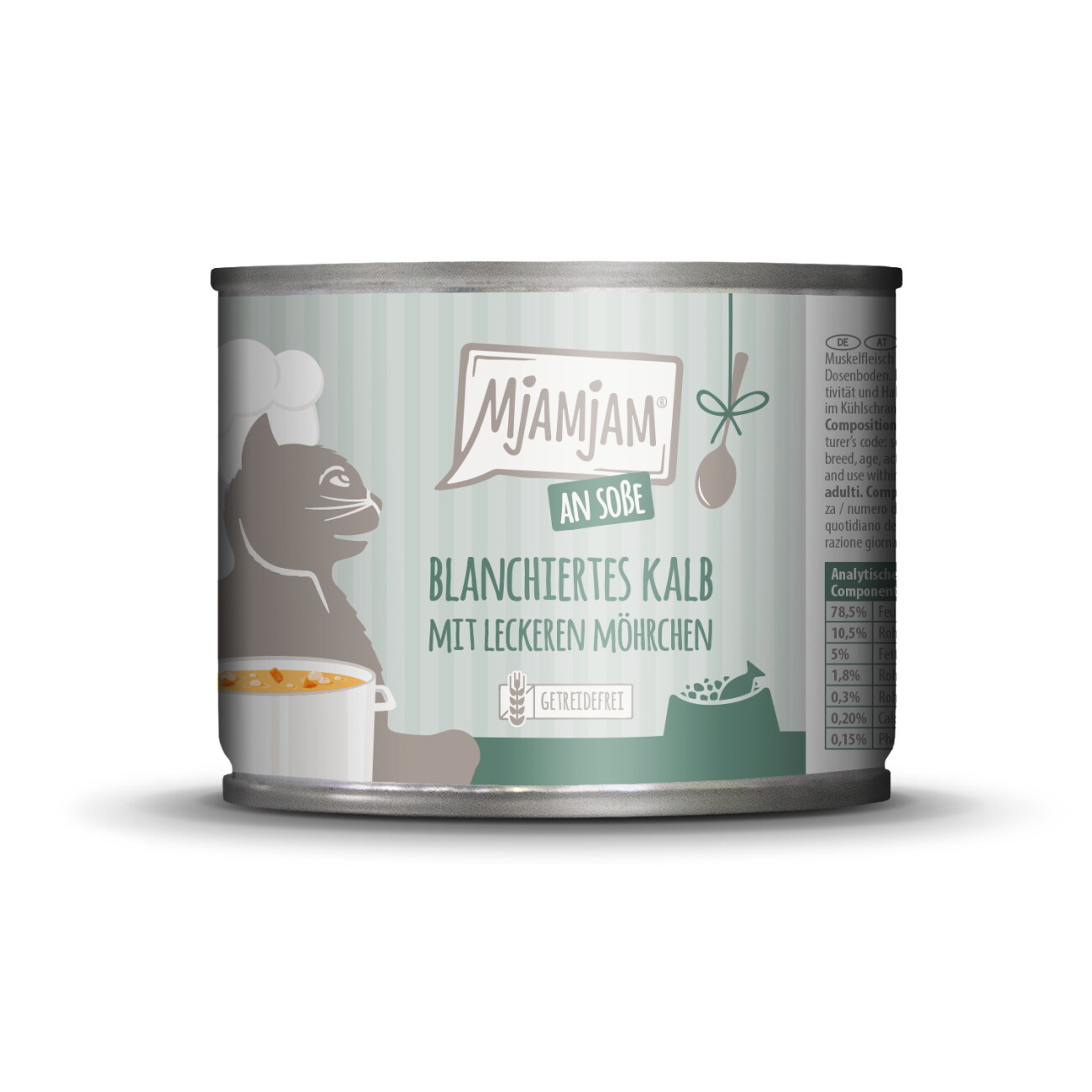 MjAMjAM Nassfutter Katze Adult, Blanchiert in Sauce 6x185 g Kalb und Möhre