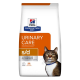 Hill's Prescription Diet Urinary Care s/d Katzenfutterbeutel mit einer getigerten Katze auf der Vorderseite, beschriftet mit 'Vom Tierarzt empfohlen.'