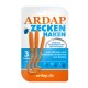 ARDAP Zeckenentfernungshaken in Orange, verpackt mit drei Größen (S, M, L) für eine einfache und sichere Zeckenentfernung, mit deutschem Text.