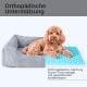 Hundebett ANTON Cord Grau L