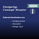Blaues Etikett mit deutschem Text “Einzigartige Canosept® Rezeptur” und “GELENK”, Gelenk-Symbol, listet Grünlippmuschel, Glucosamin, Kollagen Typ II auf.