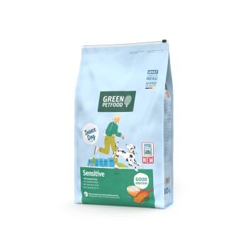 Green Petfood Insect Dog Sensitive erwachsenes Trockenfutter mit Insekten und Reis, gute Verdauung, 10 kg Beutel.
