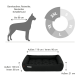 Schwarzes Haustierbett mit einem gepolsterten Design, das dicke Polsterung für Komfort bietet, auf einem weißen Hintergrund präsentiert.