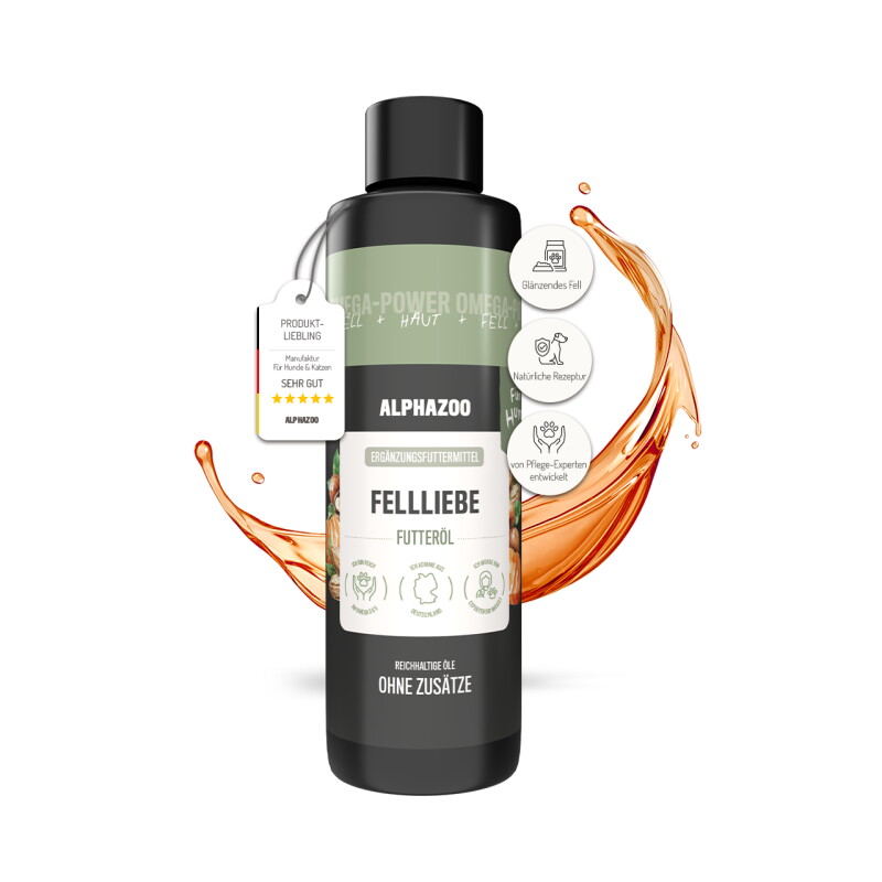 ALPHAZOO Fellliebe Futteröl für Hunde 250 ml