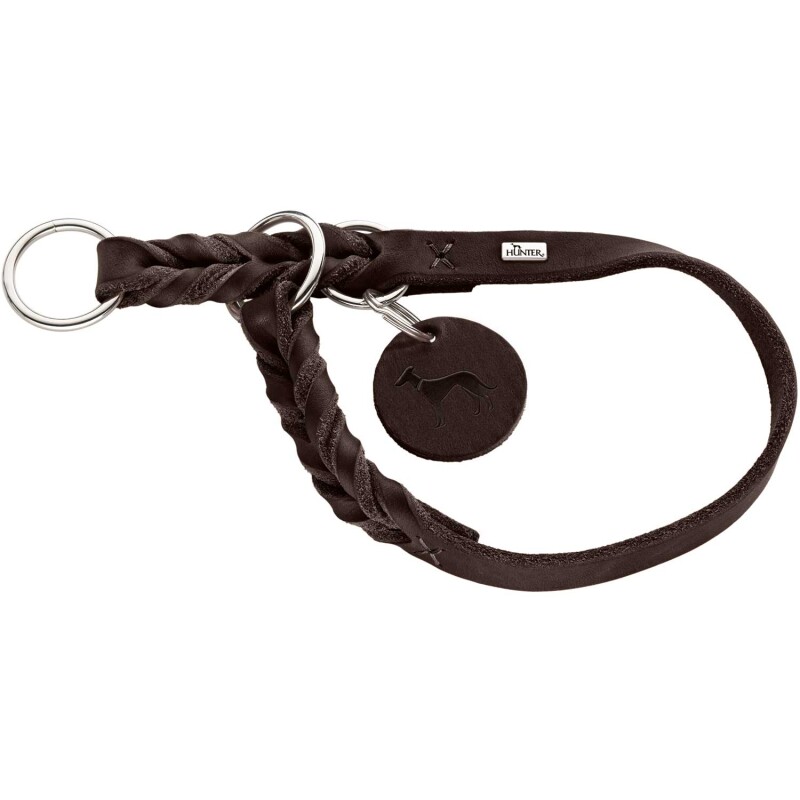 Hunter Dressurhalsung Solid Education Dunkelbraun 30 Cm