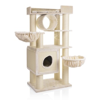 Kratzbaum Victoria 2 für schwere Katzen beige