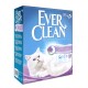 Ever Clean Lavendel Katzenstreu mit einer flauschigen weißen Katze, beschriftet mit "Super Premium Klumpende Katzenstreu" und "10L Niedrigstaub-Formel."