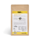 Hundefutterverpackung mit der Aufschrift "Küchenjäger", die Huhn und Ente mit Gemüse enthält. Enthält Nährwertinformationen und Zutatenliste.