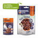 Zwei Snacks für Haustiere: links, "Premiere Mini Würfel" (Hundebild, "100% Fleisch"); rechts, "Premiere Mini Snack Würfel" (90% Huhn, 70g).