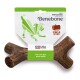 Large Benebone maplestick for dogs under 90 lbs, made with real maple wood. Text reads "The stick that never splits" and "USA made & sourced."