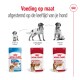 Royal Canin hondenvoer verpakkingen met tekst: 'Op maat gemaakte voeding voor de leeftijd van uw hond.' Categorieën: 2-12 maanden, 1-7 jaar, 7+ jaar.