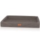 orthopädisches Hundebett Austin aus Kunstleder braun/ grau XL