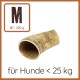 Mittelgroßer Hundekauartikel, geeignet für Hunde unter 25 kg, wiegend 80-200 g, mit einer natürlichen Holztextur.