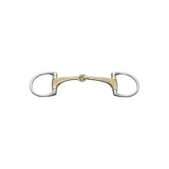 Olivenkopfgebiss Dynamic RS mit D-förmigem Ring 16 mm einfach gebrochen 13,5 cm