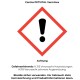 Warnhinweis auf Canina PETVITAL Verminex – rotes Rautensymbol mit schwarzem Ausrufezeichen, Aufschrift „Achtung“ und deutsche Gefahrenhinweise H315/H319.