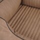 Orthopädisches Hundebett Tampa aus laser-gestepptem Kunstleder braun/ beige XXL