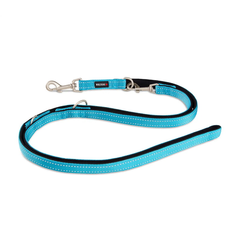 Wolters Soft & Safe Führleine Hundeleine aqua/ schwarz S