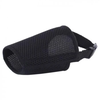 - Maulkorb Soft - Verstellbar XXS Schwarze Netzmaulschlaufe für Haustiere, mit einem sicheren Riemen und atmungsaktivem Design für Komfort.