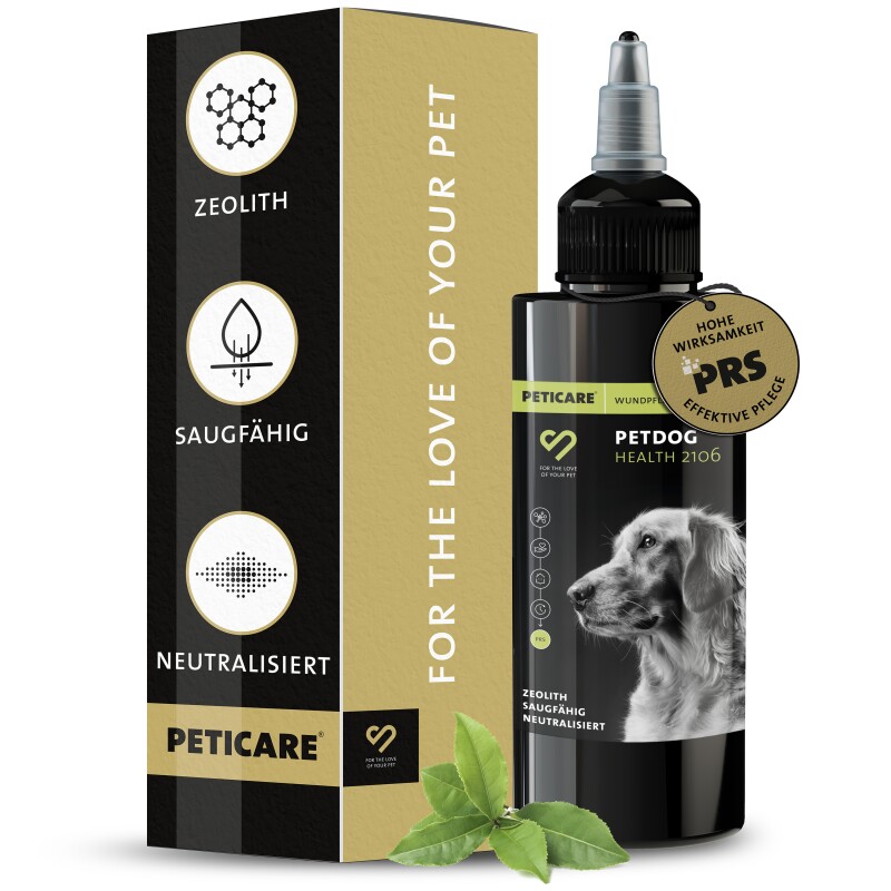 Peticare Spezial Wund-Puder für Hunde, Katzen, bei Wunden aller Art