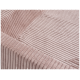 Nahaufnahme eines weichen, rosa Haustierbettes mit gerippter Textur, entworfen für Komfort und Stil.