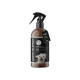 Braune Sprühflasche mit der Aufschrift "Leave In Spray White Plus 03" für Hunde, mit Bild eines lächelnden weißen Hundes und einem 500-ml-Etikett.