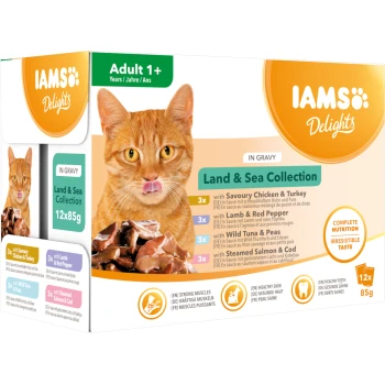 Delights Adult 12 x 85 g Land & Sea Collection