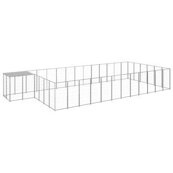 Hundezwinger Stahl silber 7,7 m, 3,3 m, 1,1 m