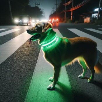 Leuchthalsband Hundehalsband grün S