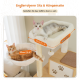 Orange getigerte Katze liegt auf einer großen Hängematte mit Stahlrahmen und ultraweichem Plüsch, Maße 41 cm mal 48 cm.