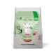 VegDog Dentals Verpackung mit einer Hundillustration, mit Text, der "Frischer Atem" und "Plaqueentfernung" hervorhebt, hergestellt aus Tapioka und Rote Beete.
