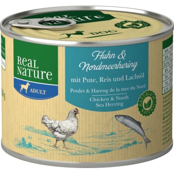 REAL NATURE Adult 6x200g Huhn & Nordmeerhering