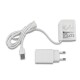Weiße USB-betriebene Haustier-Wasserpumpe mit aufgewickeltem USB-Kabel, EU-Steckeradapter und Düse, Beschriftung 'Lucky-Kitty'.