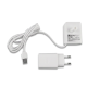 Weiße USB-betriebene Haustier-Wasserpumpe mit aufgewickeltem USB-Kabel, EU-Steckeradapter und Düse, Beschriftung 'Lucky-Kitty'.