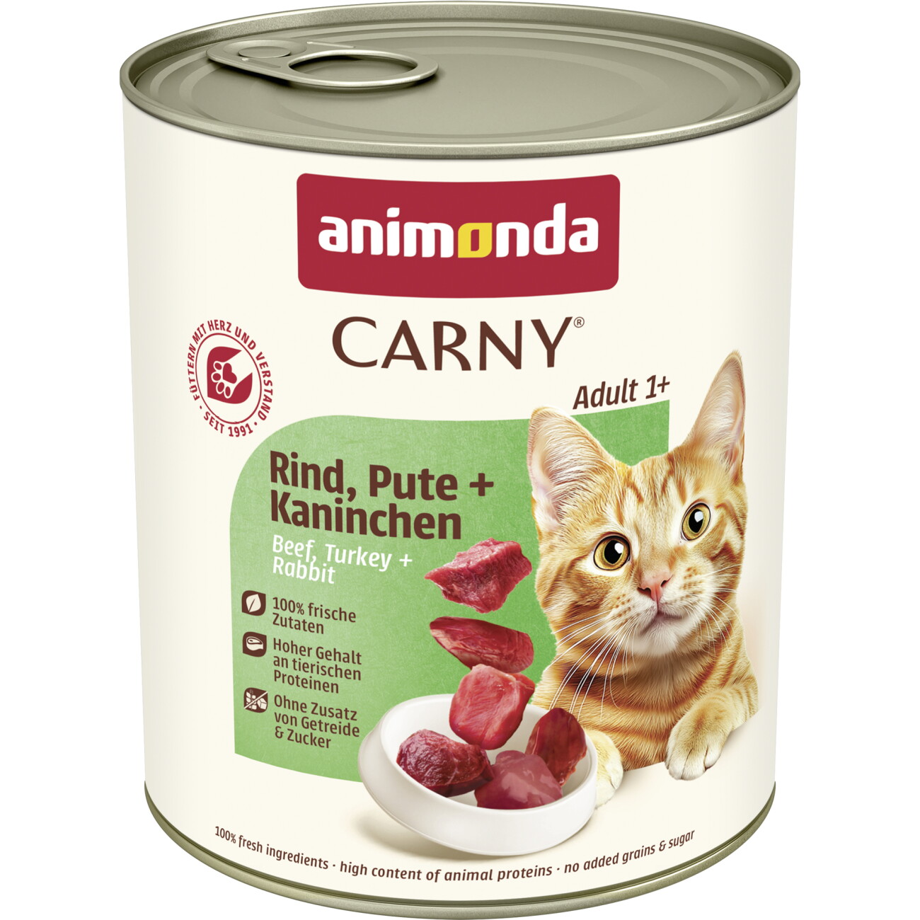 animonda Carny Nassfutter Katze Adult Rind, Pute und Kaninchen 6x800 g