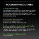 Hochwertige Zutaten für Haustierfutter, einschließlich Huhn, Reis und verschiedenen Nährstoffen. Analytische Bestandteile und Zusatzstoffe aufgelistet.