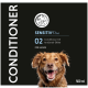 Nasser Golden Retriever auf schwarzem Hintergrund mit Text "Conditioner Sensitiv Plus 02 Conditioner mit AntiSmell-Effekt für Hunde 500 ml".