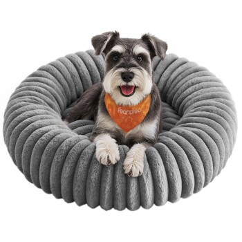 FEANDREA Hundebett,Katzenbett, Hundekörbchen, Hundekissen waschbar L
