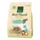 Packung von Real Nature Best Muesli für Mäuse, mit einer Illustration einer Maus und Text in mehreren Sprachen über Zutaten und Ernährung.