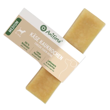 Käse Kauknocken für Hunde, geeignet für mittelgroße Hunde (10-20 kg), 100% Molke, laktose- und zuckerfrei.