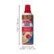 Flasche mit rotem Verschluss der KONG Easy Treat Hundespielzeug-Füllpaste, beschriftet mit 'KONG EASY TREAT' und mit Größenpfeilen 7,5 Zoll / 19 cm und 2,25 Zoll / 5,7 cm.